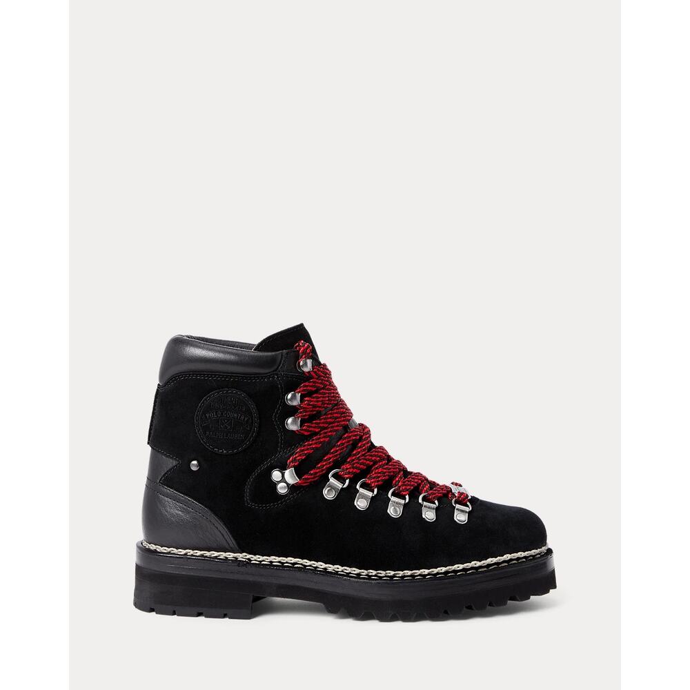 NEW POLO Ralph Lauren Alpine Suede Trail Black Designer Boots 12 Gorpcore